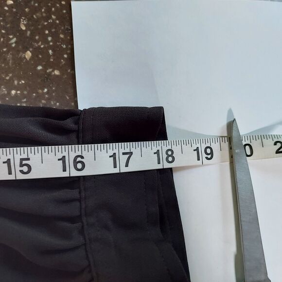 Elizabeth and James Button Front Tunic Dress Black Long Sleeve Size 2X Ruffle - Picture 13 of 14